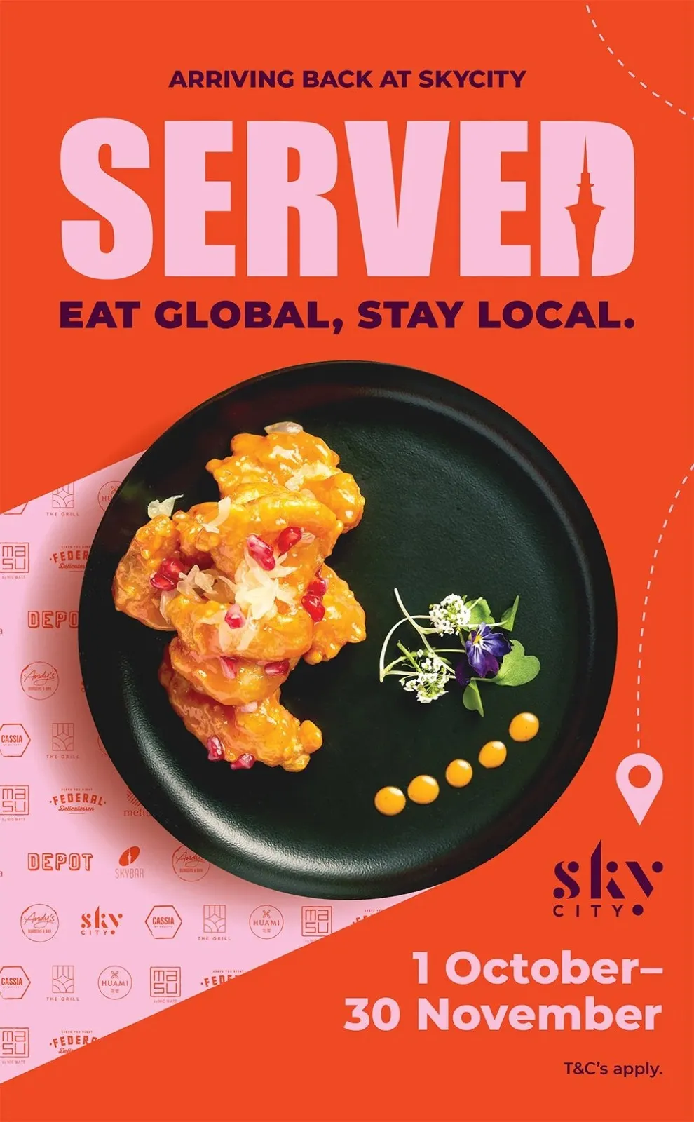 SERVED by SkyCity campaign artwork by Tanya Ludvigson, image 2 of 5.